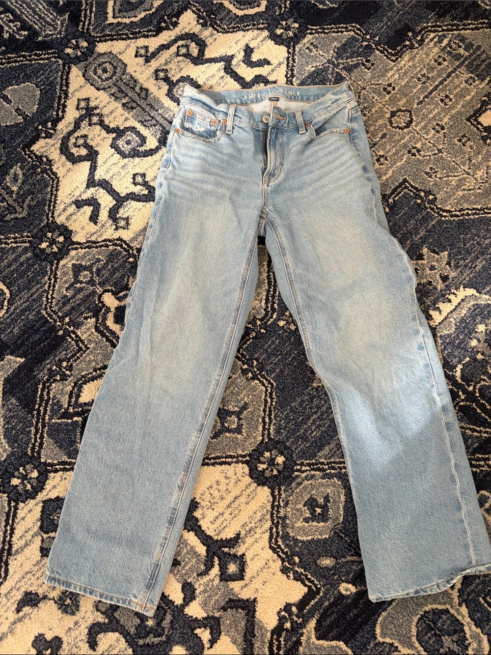 Light Blue Women's Straight Leg Jeans